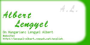 albert lengyel business card